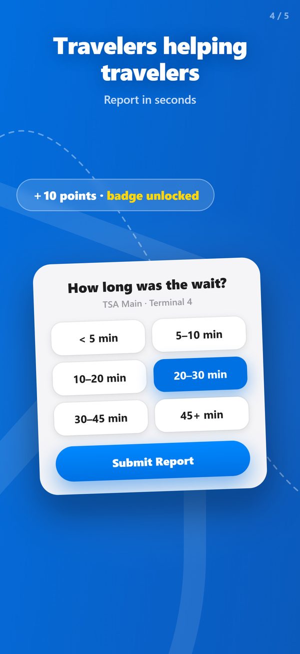Reporting a wait in two taps